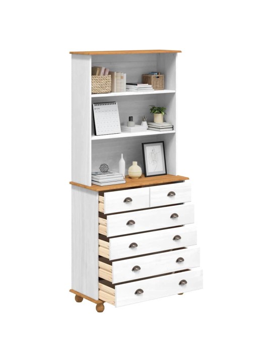 Konsoollaud sahtliga valge 91 x 40 x 200.5 cm männipuit