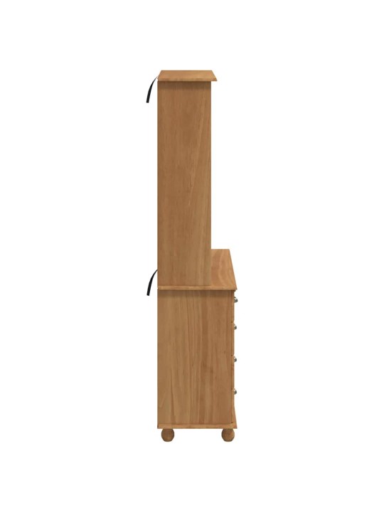 Konsoollaud sahtliga meepruun 91 x 40 x 184 cm männipuit