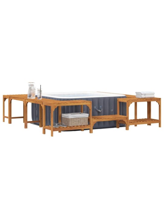 Mullivanni ümbrus pruun 230 x 230 cm tugev akaatsiapuit