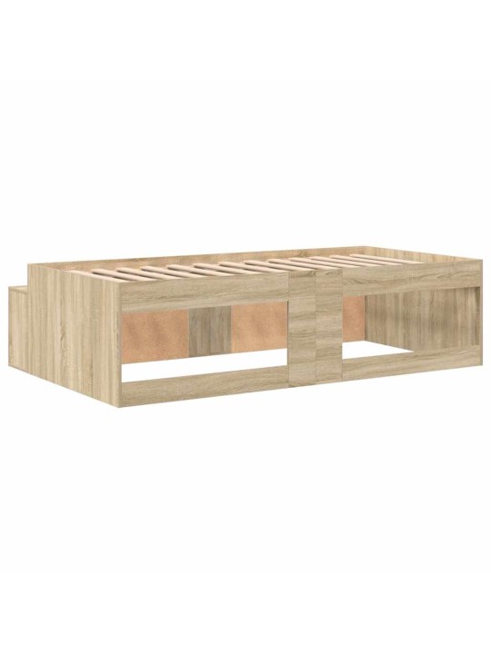 Voodi hoiukohaga raam sonoma tamm 90 x 200 cm tehispuit