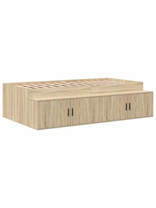 Voodi hoiukohaga raam sonoma tamm 90 x 200 cm tehispuit