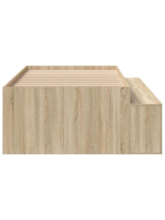 Voodi hoiukohaga raam sonoma tamm 90 x 200 cm tehispuit