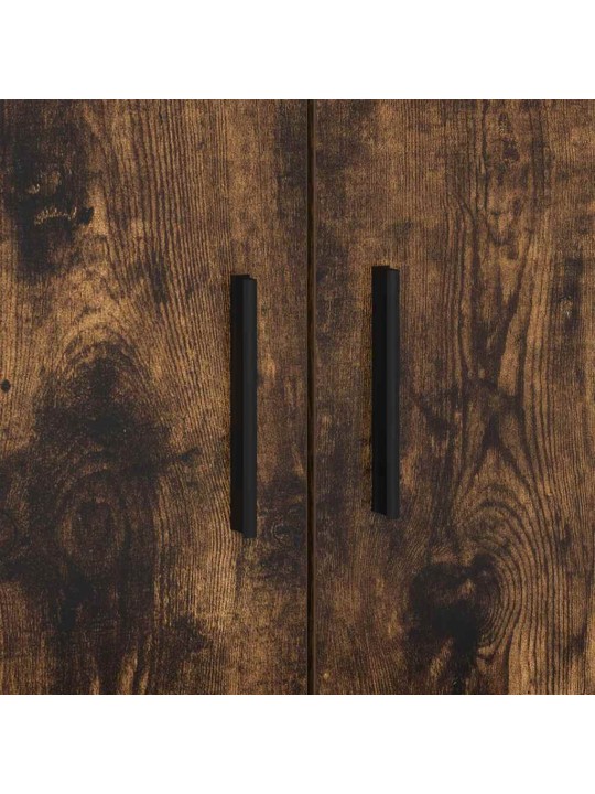 Voodi hoiukohaga raam suitsutatud tamm 80 x 200 cm tehispuit