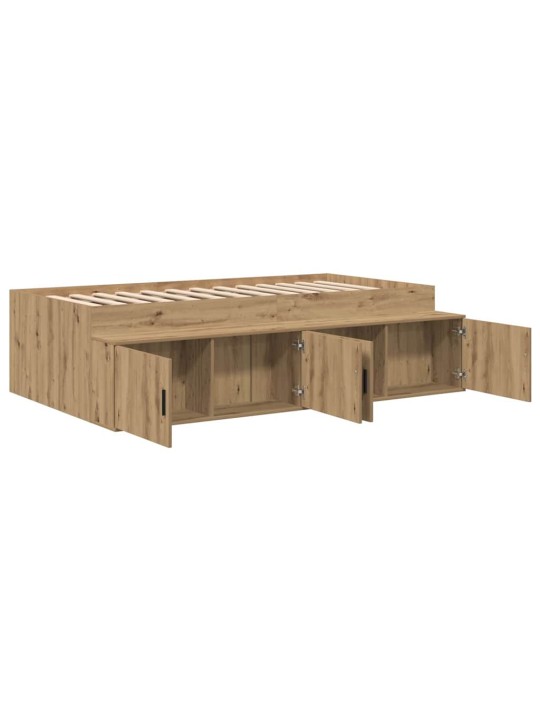 Voodi hoiukohaga raam käsitöötamm 80 x 200 cm tehispuit