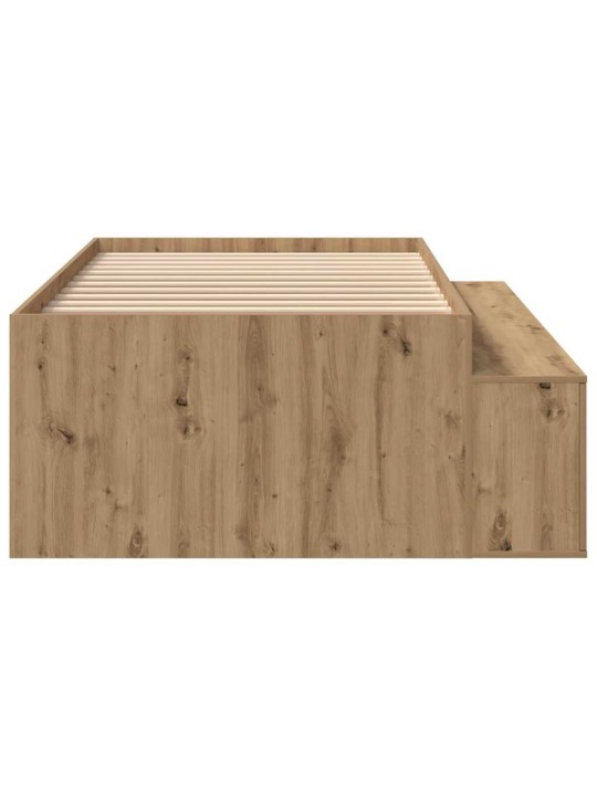 Voodi hoiukohaga raam käsitöötamm 80 x 200 cm tehispuit