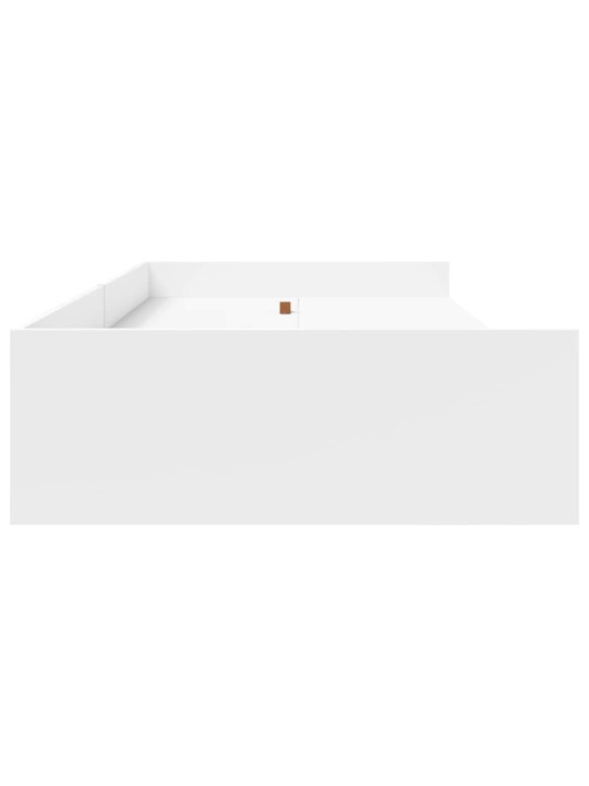 Voodi hoiukohaga raam peaga sahtliga valge 100 x 200 cm tehispuit