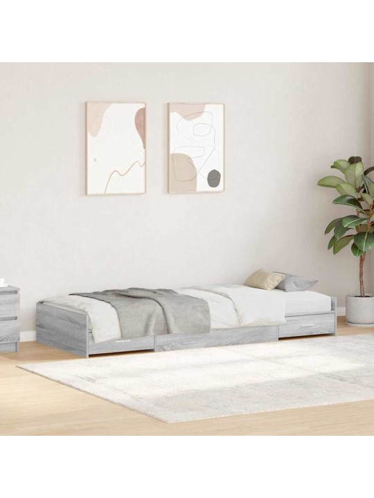 Voodi hoiukohaga raam peaga hall sonoma 100 x 200 cm tehispuit