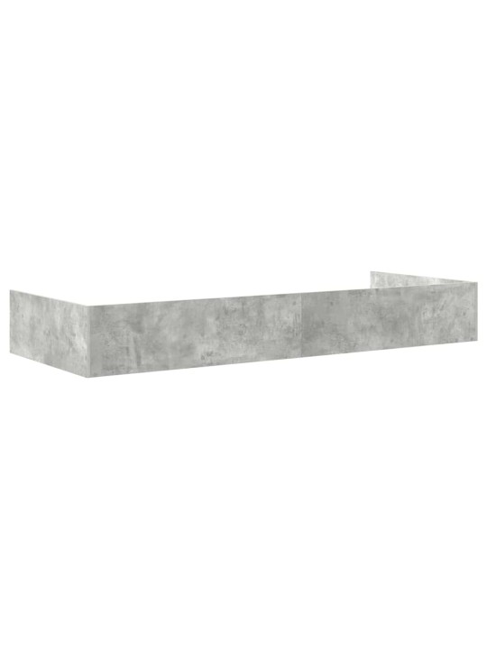 Voodi hoiukohaga raam peaga sahtliga betoonhall 90 x 200 cm tehispuit