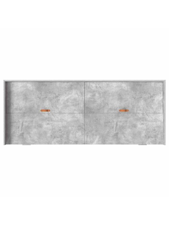 Voodi hoiukohaga raam peaga sahtliga betoonhall 80 x 200 cm tehispuit