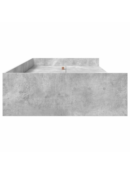 Voodi hoiukohaga raam peaga sahtliga betoonhall 80 x 200 cm tehispuit