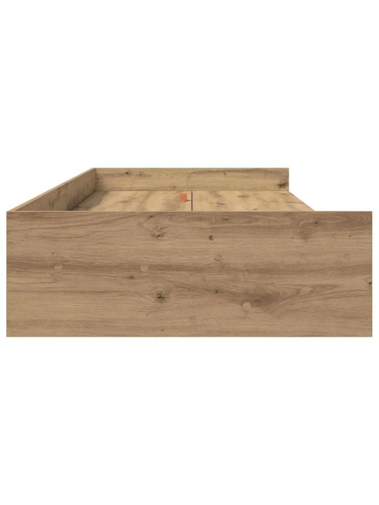 Voodi hoiukohaga raam peaga sahtliga käsitööpuu 80 x 200 cm tehispuit