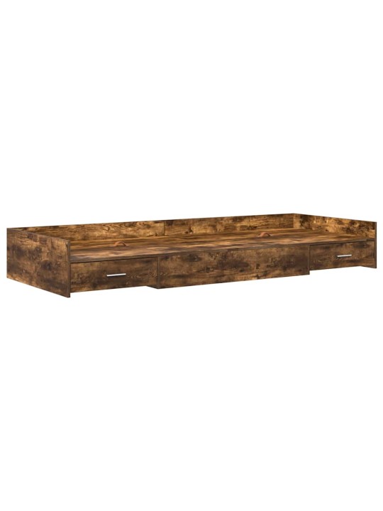 Voodi hoiukohaga raam peaga sahtliga vana puit 75 x 190 cm tehispuit