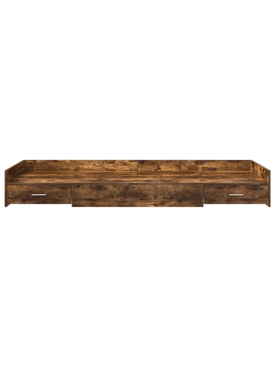 Voodi hoiukohaga raam peaga sahtliga vana puit 75 x 190 cm tehispuit