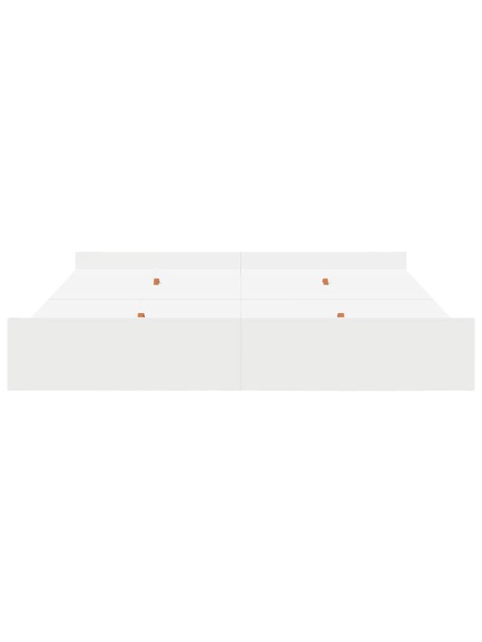 Voodi hoiukohaga raam peaga valge 200 x 200 cm tehispuit