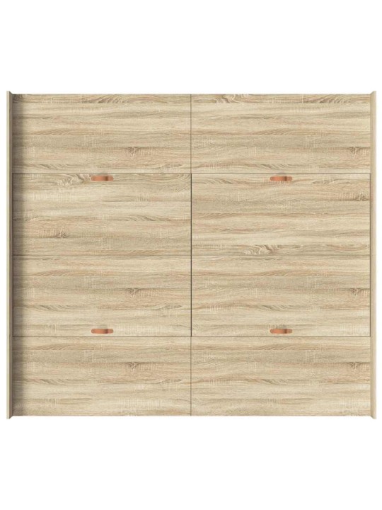 Voodi hoiukohaga raam peaga sonoma tamm 200 x 200 cm tehispuit