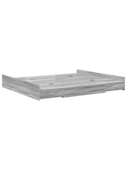 Voodi hoiukohaga raam peaga hall sonoma 200 x 200 cm tehispuit