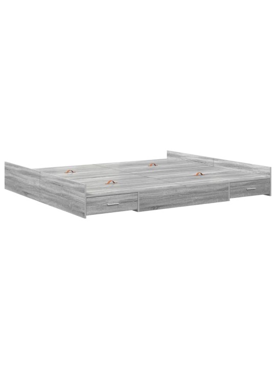 Voodi hoiukohaga raam peaga hall sonoma 200 x 200 cm tehispuit