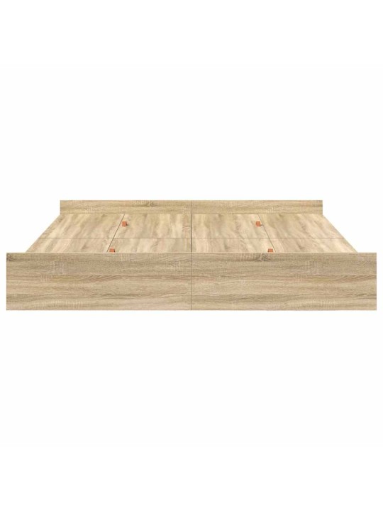 Voodi hoiukohaga raam peaga sonoma tamm 180 x 200 cm tehispuit