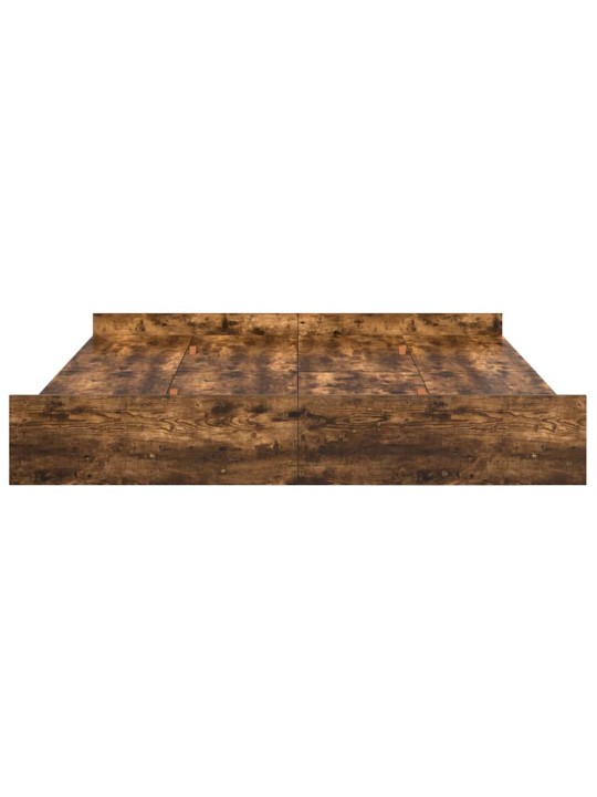 Voodi hoiukohaga raam suitsutatud tamm 180 x 200 cm tehispuit