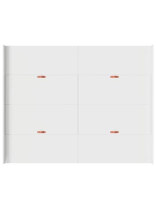 Voodi hoiukohaga raam peaga valge 160 x 200 cm tehispuit