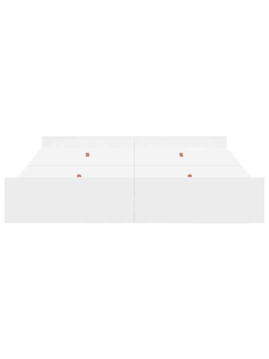 Voodi hoiukohaga raam peaga valge 150 x 200 cm tehispuit