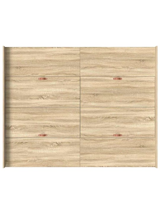 Voodi hoiukohaga raam peaga sonoma tamm 150 x 200 cm tehispuit