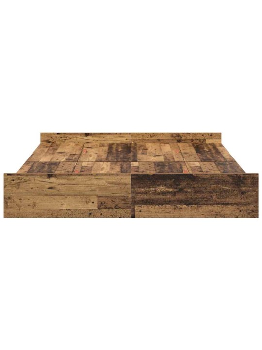 Voodi hoiukohaga raam peaga vana puit 150 x 200 cm tehispuit