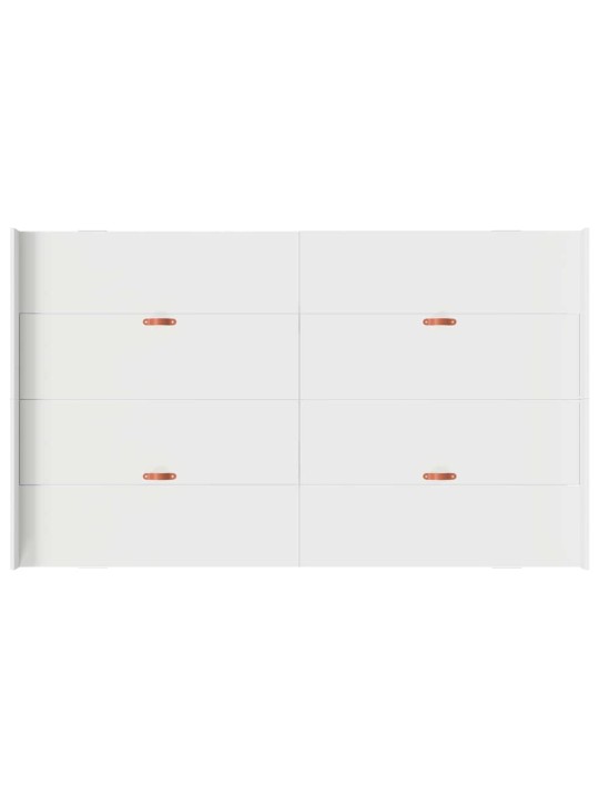 Voodi hoiukohaga raam peaga valge 120 x 200 cm tehispuit