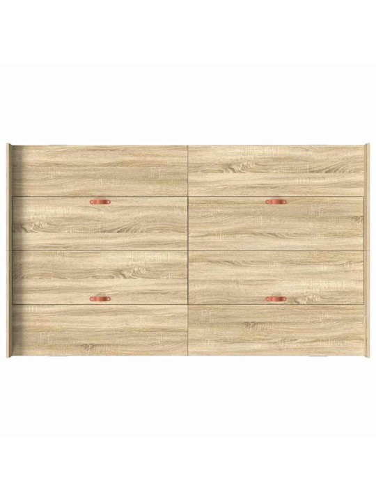 Voodi hoiukohaga raam peaga sonoma tamm 120 x 200 cm tehispuit