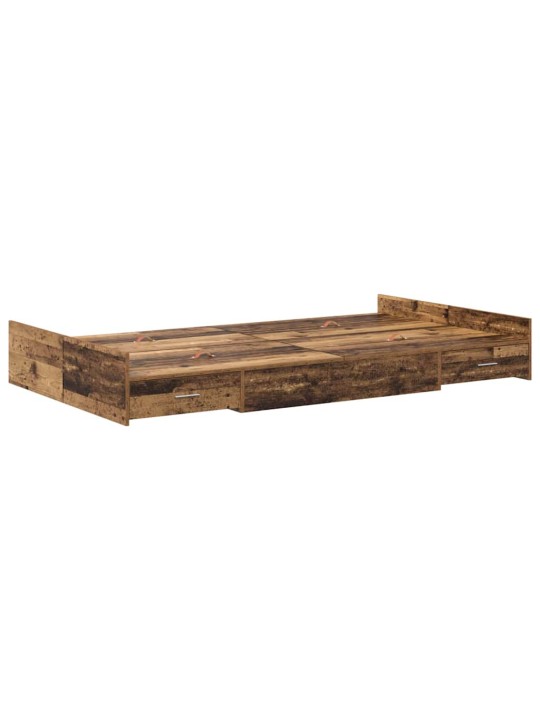 Voodi hoiukohaga raam peaga vana puit 120 x 200 cm tehispuit
