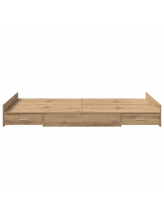 Voodi hoiukohaga raam peaga käsitöötamm 120 x 200 cm tehispuit