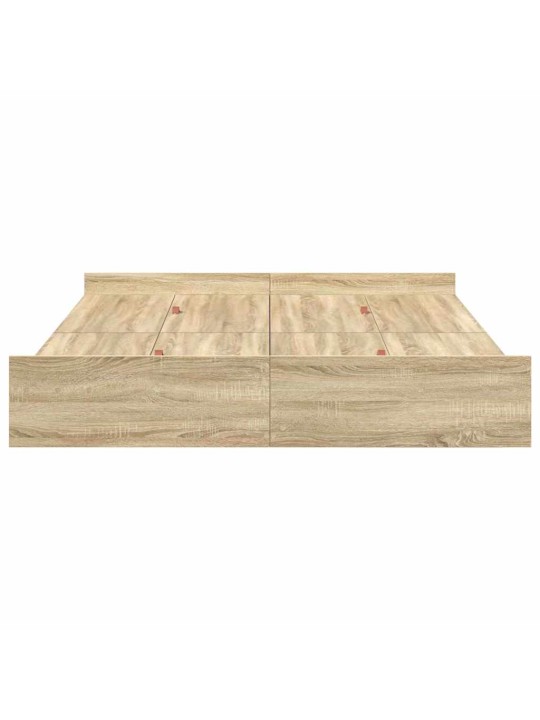 Voodi hoiukohaga raam peaga sonoma tamm 135 x 190 cm tehispuit