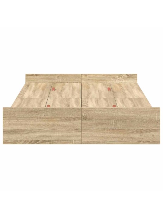 Voodi hoiukohaga raam peaga sonoma tamm 120 x 190 cm tehispuit