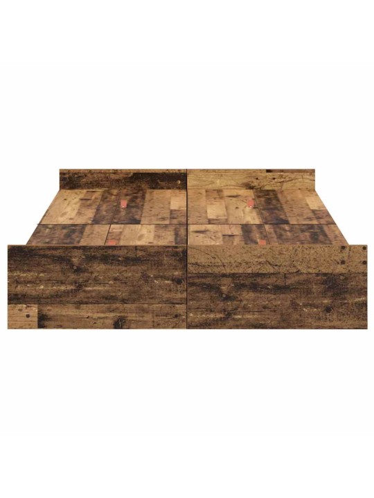 Panipaigaga voodiraam peaga vana puit 120 x 190 cm tehispuit