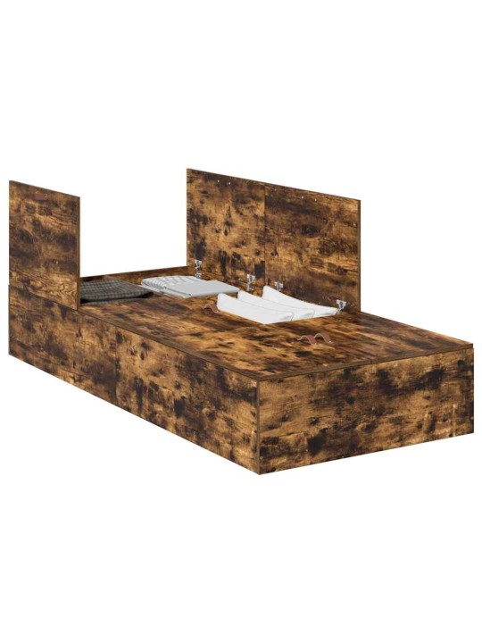 Voodi raam suitsutatud tamm 200 x 80 x 31.5 cm tehispuit
