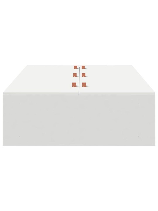 Voodi raam ladustamisega valge 200 x 90 x 31.5 cm tehispuit