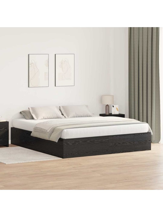 Voodi raam must tamm 200 x 200 x 31.5 cm tehispuit