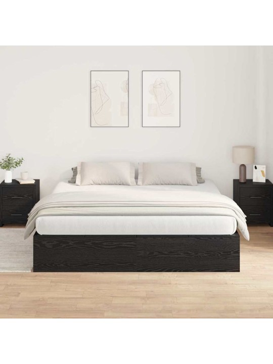 Voodi raam must tamm 200 x 200 x 31.5 cm tehispuit
