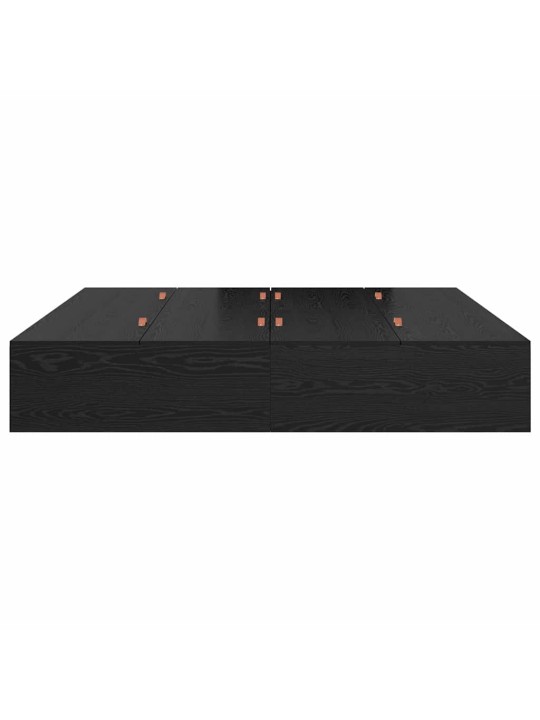 Voodi raam must tamm 200 x 200 x 31.5 cm tehispuit