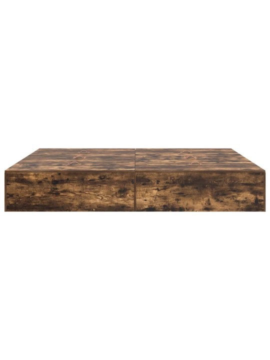 Voodi raam suitsutatud tamm 200 x 200 x 31.5 cm tehispuit