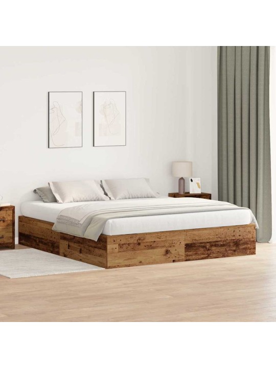 Voodi raam vana puit 200 x 200 x 31.5 cm tehispuit