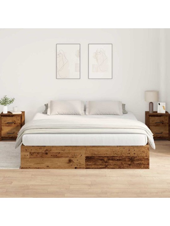 Voodi raam vana puit 200 x 200 x 31.5 cm tehispuit