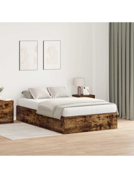 Voodi raam suitsutatud tamm 200 x 120 x 31.5 cm tehispuit
