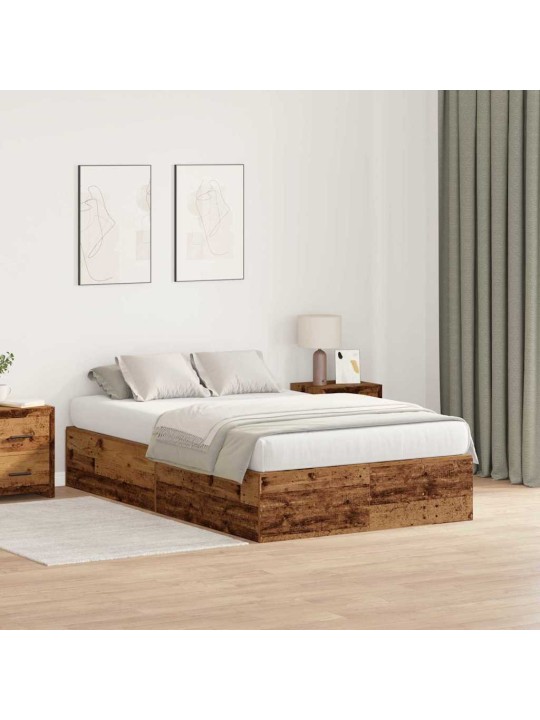 Voodi raam vana puit 200 x 120 x 31.5 cm tehispuit