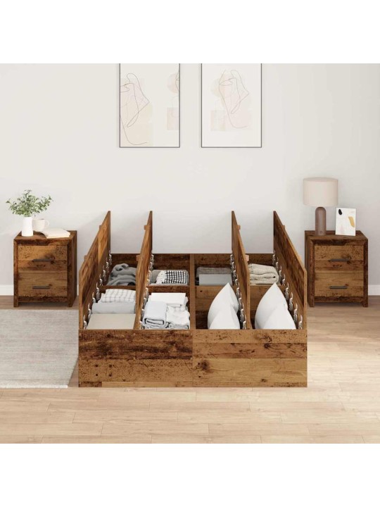 Voodi raam vana puit 200 x 120 x 31.5 cm tehispuit