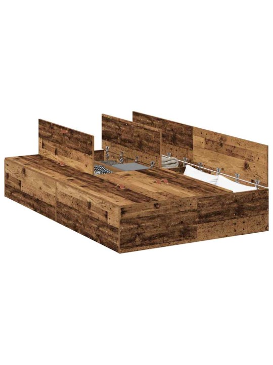 Voodi raam vana puit 200 x 120 x 31.5 cm tehispuit