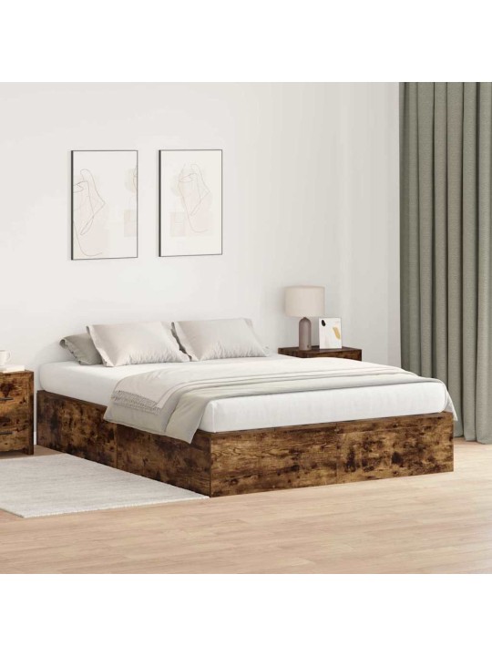 Voodi raam suitsutatud tamm 200 x 140 x 31.5 cm tehispuit