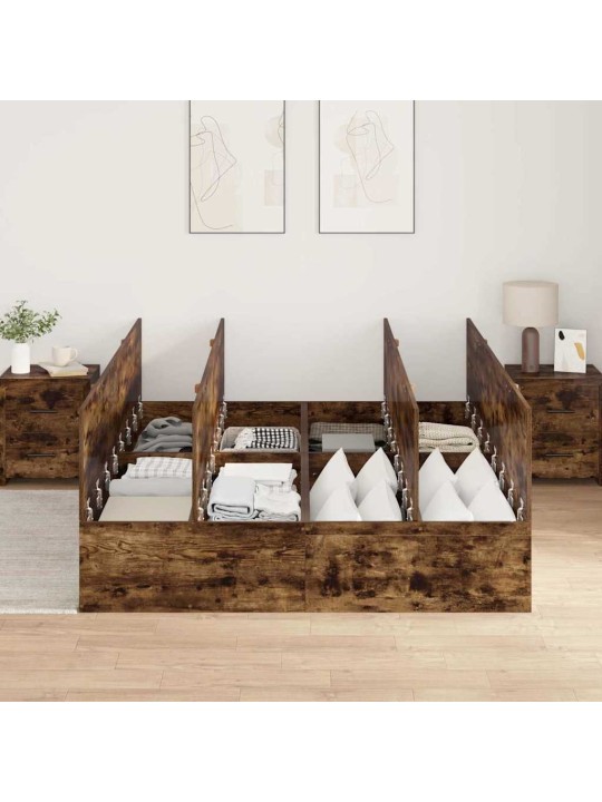Voodi raam suitsutatud tamm 200 x 140 x 31.5 cm tehispuit