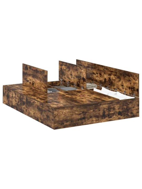 Voodi raam suitsutatud tamm 200 x 140 x 31.5 cm tehispuit