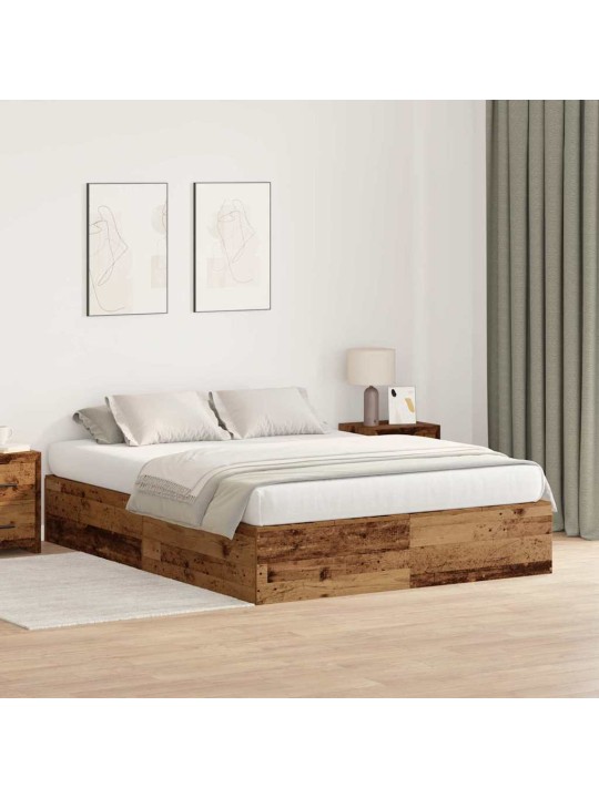 Voodi raam vana puit 200 x 140 x 31.5 cm tehispuit
